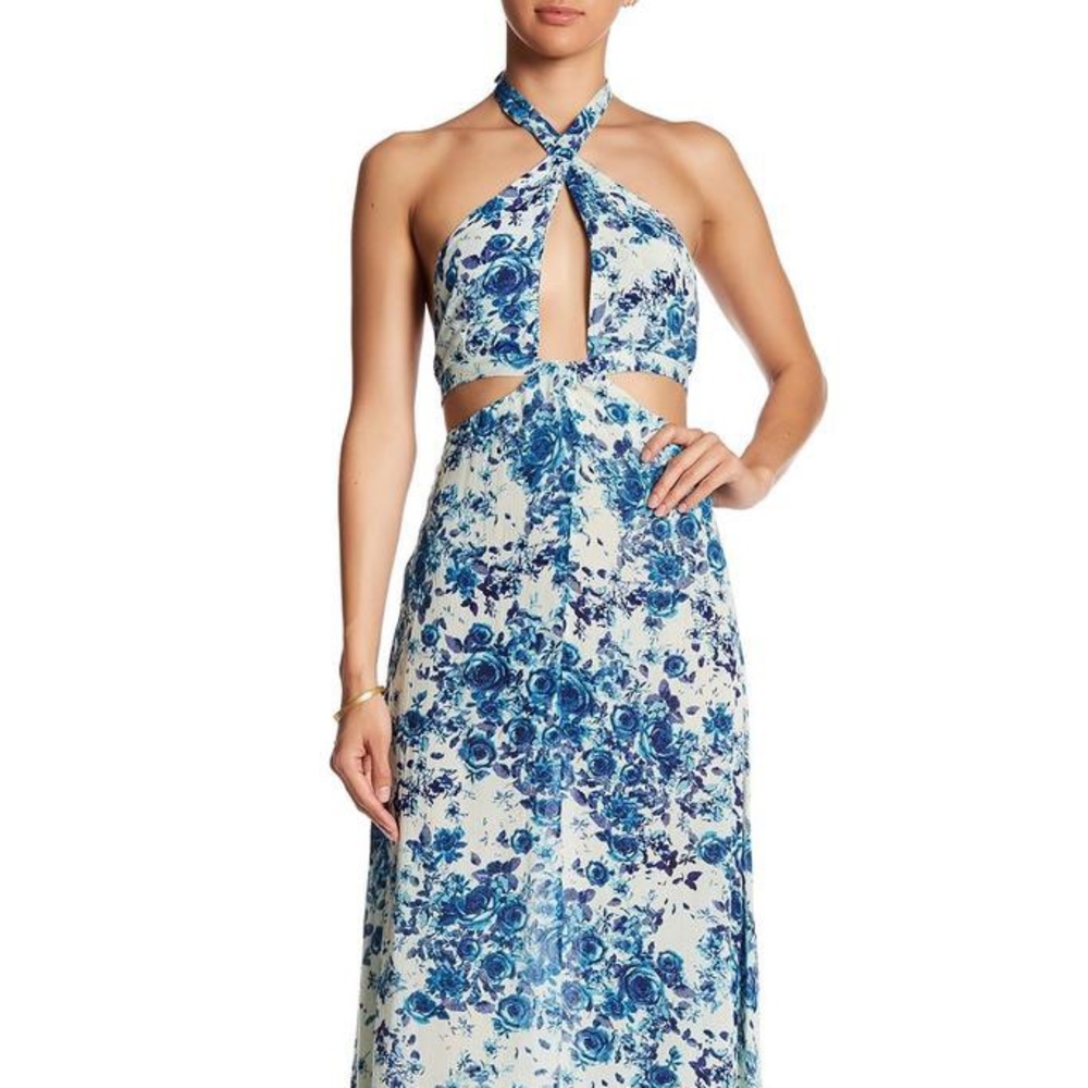 Raga Blue Rose Cute-out Maxi Dess